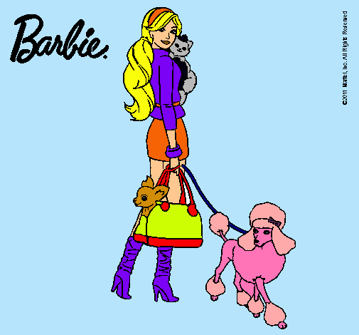 Dibujo Barbie elegante pintado por dominique1