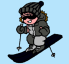 Dibujo Niño esquiando pintado por shark6