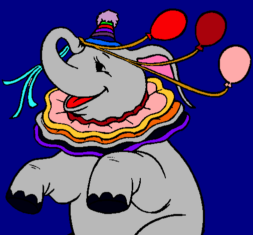 Elefante con 3 globos