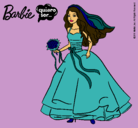 Dibujo Barbie vestida de novia pintado por Bryna