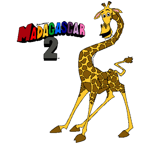 Dibujo Madagascar 2 Melman pintado por Omar09