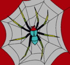 Dibujo Araña pintado por spiderman