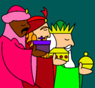 Dibujo Los Reyes Magos 3 pintado por merlin