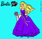 Dibujo Barbie vestida de novia pintado por ekaterine