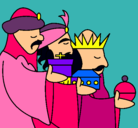 Dibujo Los Reyes Magos 3 pintado por valegatita