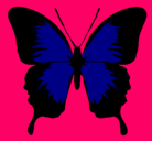 Dibujo Mariposa con alas negras pintado por brichuuuuu
