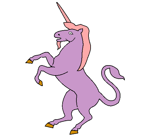 Dibujo Unicornio pintado por karenveronic