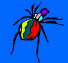 Dibujo Araña viuda negra pintado por  moro