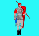 Dibujo Soldado romano pintado por khf7jf6y