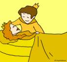 Dibujo La princesa durmiente y el príncipe pintado por yazxura