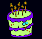 Dibujo Pastel de cumpleaños 2 pintado por LESLY_DANAE