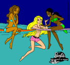Dibujo Barbie y sus amigas pintado por Margaraaaa