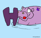 Dibujo Hipopótamo pintado por qqarlyy
