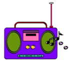 Dibujo Radio cassette 2 pintado por ISADORAMON