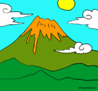 Dibujo Monte Fuji pintado por efrainortiz3