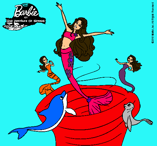 Barbie sirena contenta