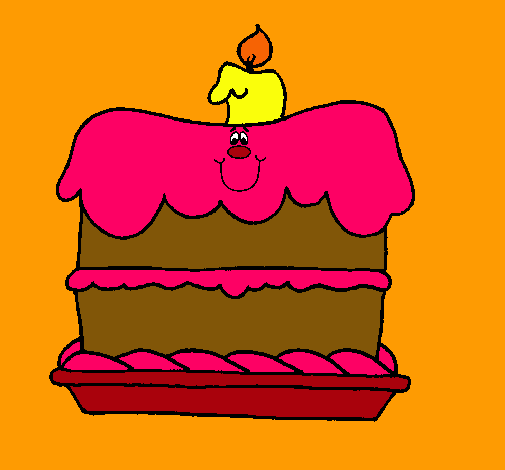 Dibujo Pastel de cumpleaños pintado por ISA200