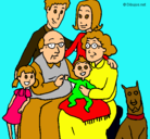 Dibujo Familia pintado por ODAMARIS