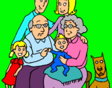 Dibujo Familia pintado por solange