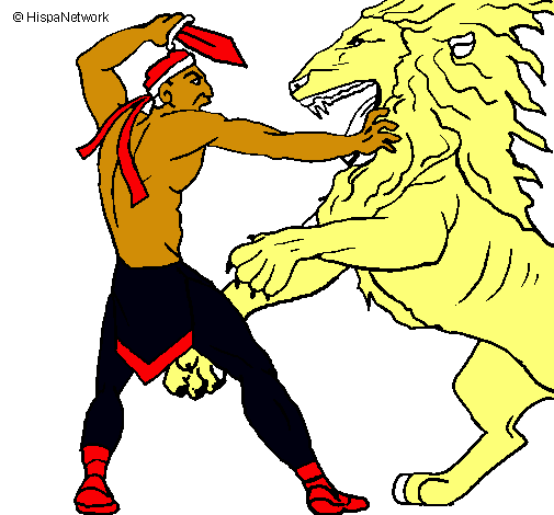 Gladiador contra león