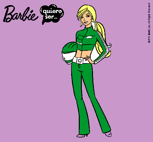 Barbie piloto de motos