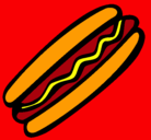 Dibujo Frankfurt pintado por hot-dog 