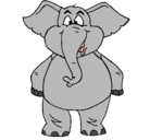 Dibujo Elefante contento pintado por carolaandrea