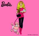 Dibujo Barbie con sus mascotas pintado por dragonesa