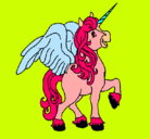 Dibujo Unicornio con alas pintado por ISA200