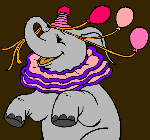 Elefante con 3 globos