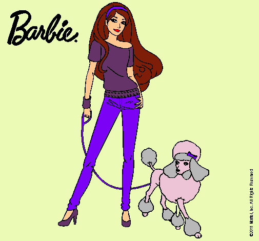 Dibujo Barbie con look moderno pintado por IreeneeXB