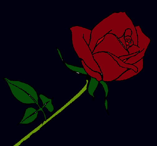 Dibujo Rosa pintado por mariadelaluz