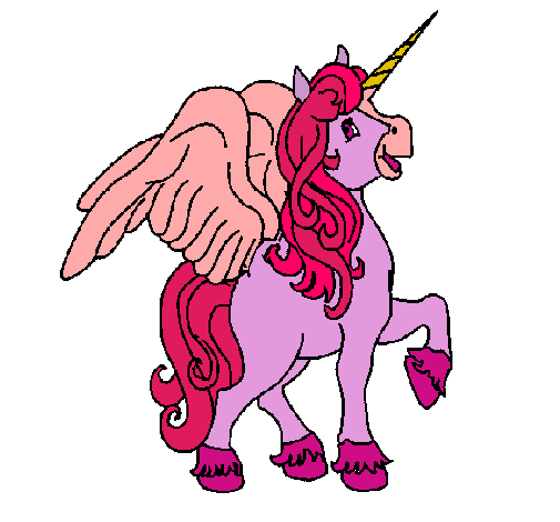 Dibujo Unicornio con alas pintado por Rerah