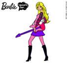 Dibujo Barbie la rockera pintado por Verena