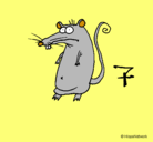 Dibujo Rata pintado por llelou