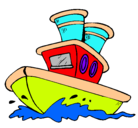 Dibujo Barco en el mar pintado por drud