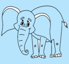 Dibujo Elefante feliz pintado por Danya