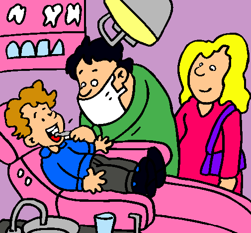 Niño en el dentista