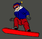 Dibujo Snowboard pintado por FENO