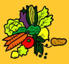 Dibujo verduras pintado por ISA200