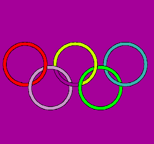 Dibujo Anillas de los juegos olimpícos pintado por acosta