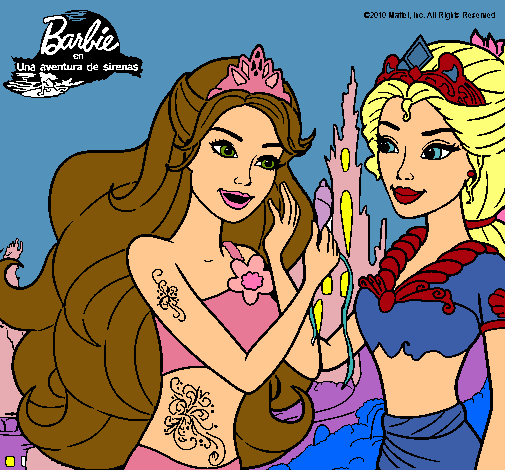 Barbie se despiede de la reina sirena