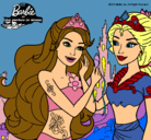 Dibujo Barbie se despiede de la reina sirena pintado por 68729