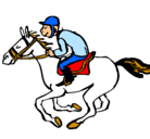 Dibujo Carrera de caballos pintado por romel