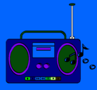 Dibujo Radio cassette 2 pintado por sebastianantoni