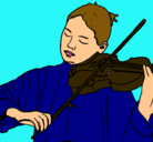 Dibujo Violinista pintado por jani