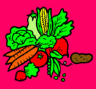 Dibujo verduras pintado por liiizet