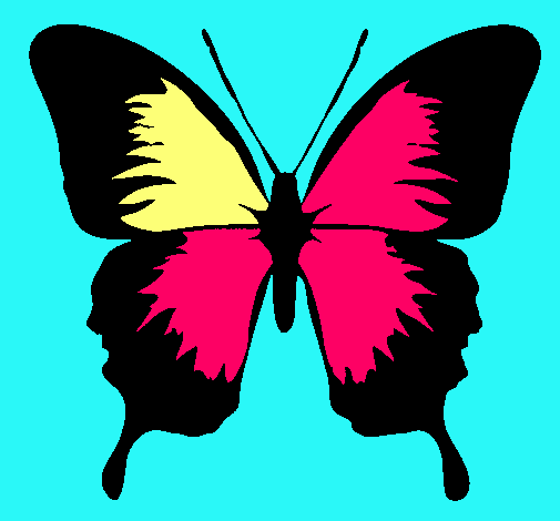 Dibujo Mariposa con alas negras pintado por Ratona15