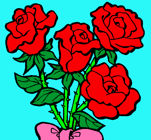 Dibujo Ramo de rosas pintado por brenda99