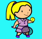Dibujo Chica tenista pintado por sandragur 